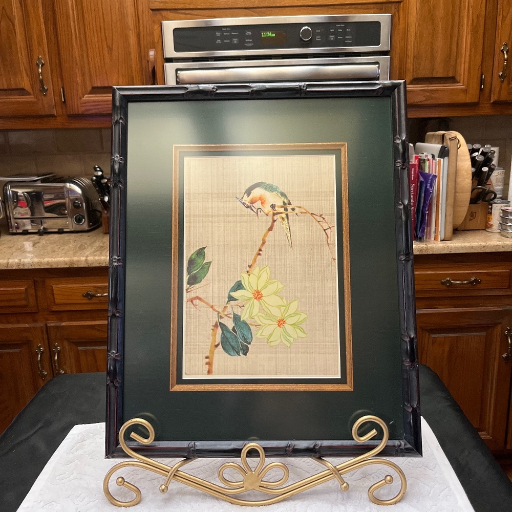 Original Art, Custom Framed Bird Picture.
